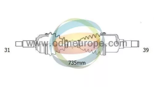 Aandrijfas links-voor Opel 18291390