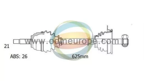 Aandrijfas links-voor Renault 18291041