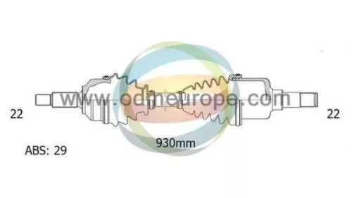 Aandrijfas rechts-voor Opel 090431