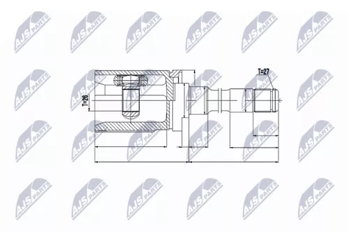 Homokineet reparatie set, aandrijfas