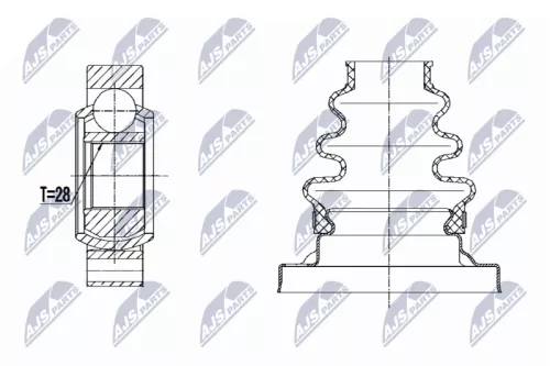 Homokineet reparatie set, aandrijfas