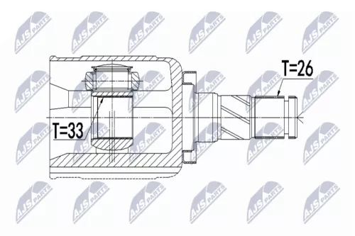 Homokineet reparatie set, aandrijfas