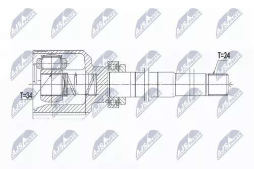 Homokineet reparatie set, aandrijfas