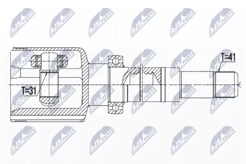 Homokineet reparatie set, aandrijfas