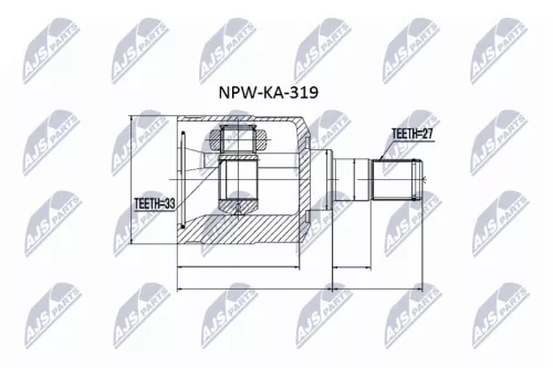 Homokineet reparatie set, aandrijfas