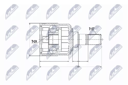Homokineet reparatie set, aandrijfas