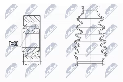 Homokineet reparatie set, aandrijfas