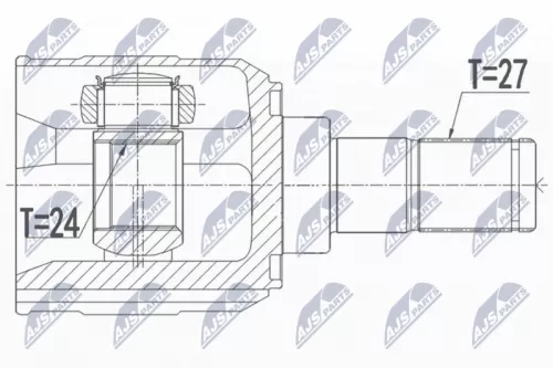 Homokineet reparatie set, aandrijfas