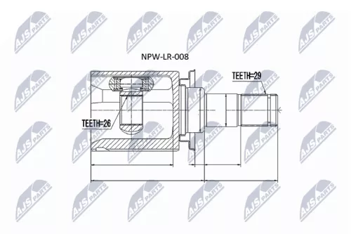 Homokineet reparatie set, aandrijfas