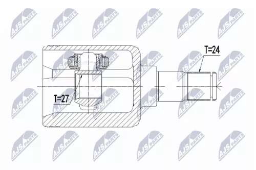 Homokineet reparatie set, aandrijfas
