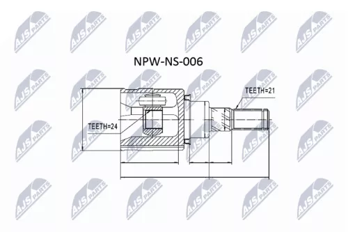 Homokineet reparatie set, aandrijfas