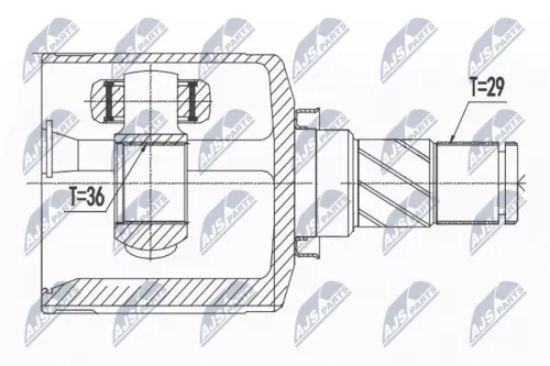 Homokineet reparatie set, aandrijfas