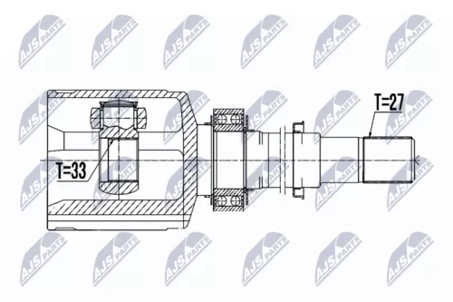 Homokineet reparatie set, aandrijfas