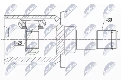 Homokineet reparatie set, aandrijfas