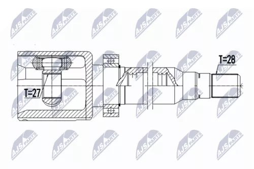 Homokineet reparatie set, aandrijfas