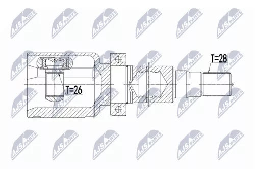 Homokineet reparatie set, aandrijfas