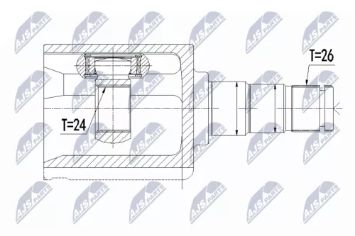 Homokineet reparatie set, aandrijfas