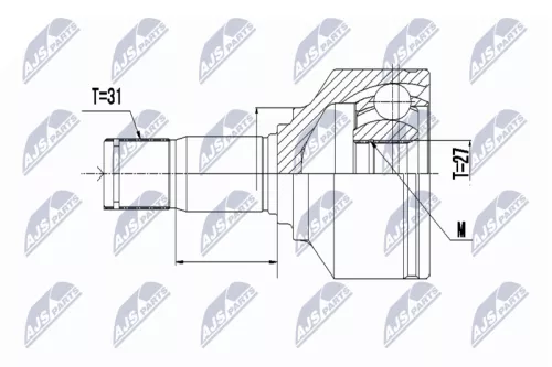Homokineet reparatie set, aandrijfas