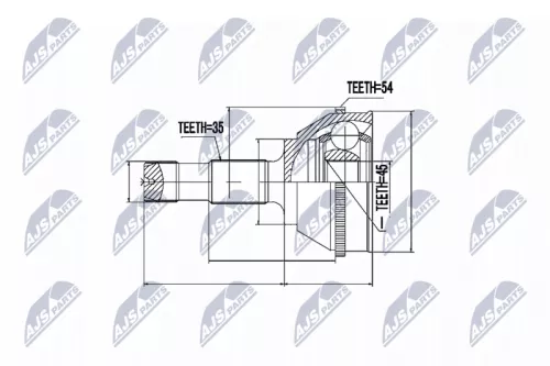 Homokineet reparatie set, aandrijfas