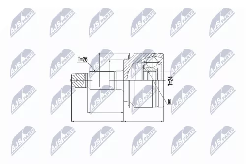 Homokineet reparatie set, aandrijfas
