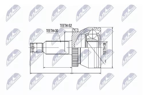Homokineet reparatie set, aandrijfas