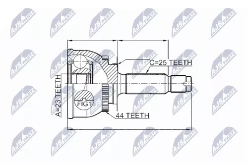 Homokineet reparatie set, aandrijfas