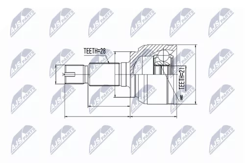 Homokineet reparatie set, aandrijfas