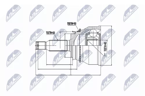 Homokineet reparatie set, aandrijfas