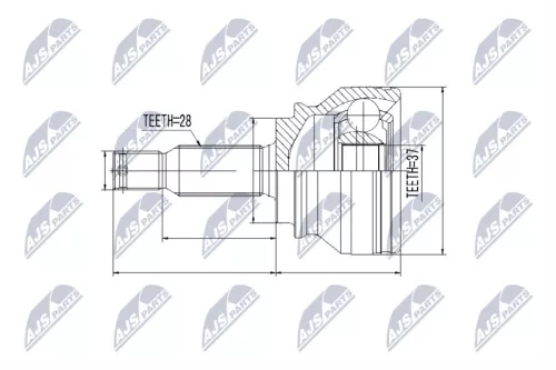 Homokineet reparatie set, aandrijfas