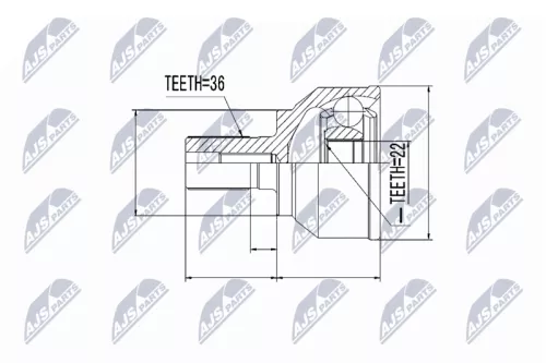 Homokineet reparatie set, aandrijfas