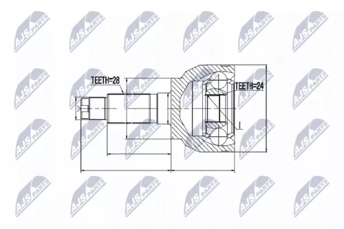 Homokineet reparatie set, aandrijfas