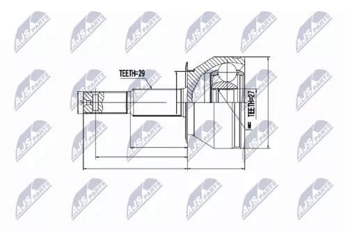 Homokineet reparatie set, aandrijfas