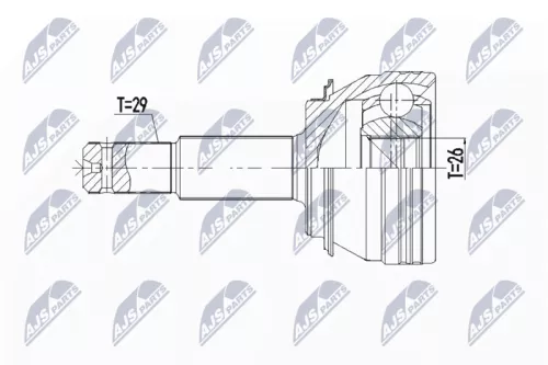Homokineet reparatie set, aandrijfas