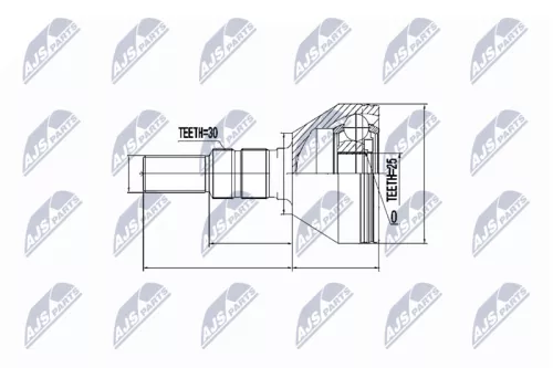 Homokineet reparatie set, aandrijfas