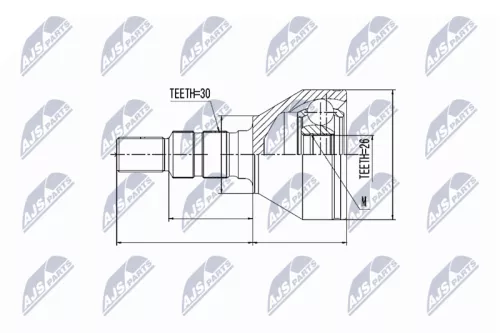 Homokineet reparatie set, aandrijfas