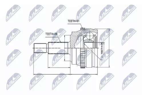 Homokineet reparatie set, aandrijfas