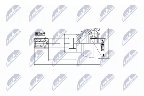 Homokineet reparatie set, aandrijfas