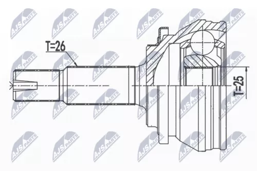 Homokineet reparatie set, aandrijfas