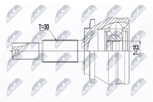 Homokineet reparatie set, aandrijfas