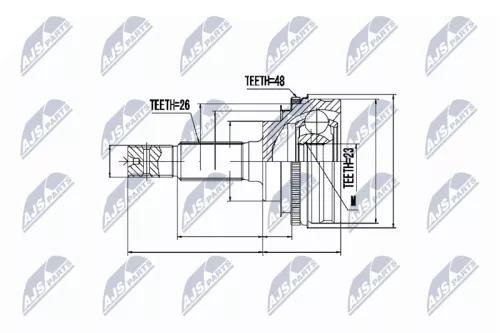 Homokineet reparatie set, aandrijfas