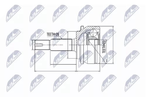 Homokineet reparatie set, aandrijfas