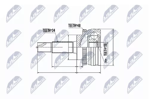 Homokineet reparatie set, aandrijfas