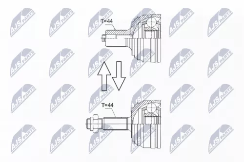 Homokineet reparatie set, aandrijfas